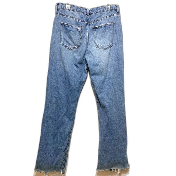 Zara High Rise Distressed Blue Jeans - Picture 9 of 9